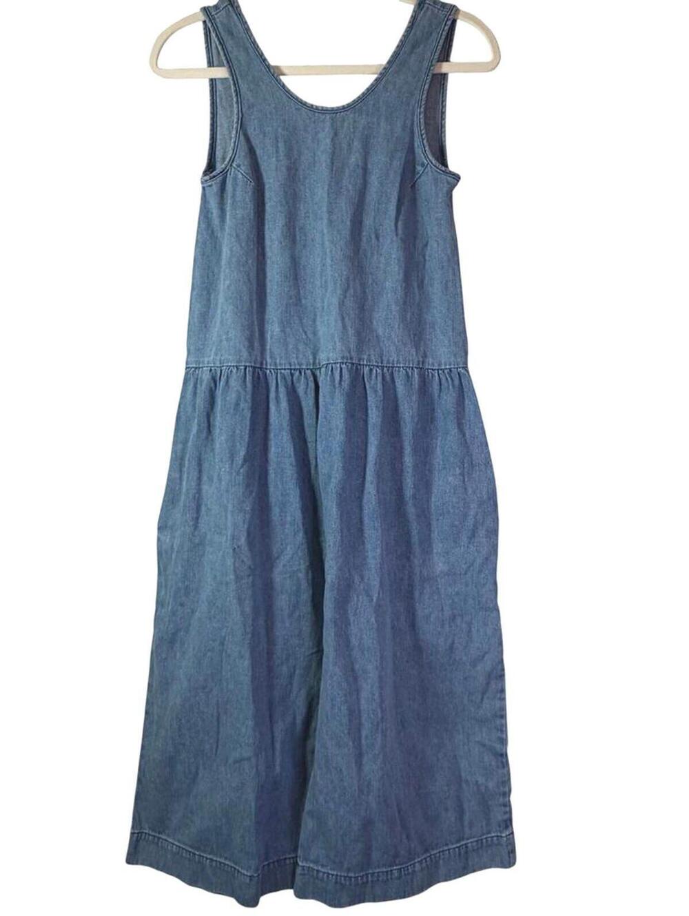 Ilana Kohn Denim Tank Romper Wide Leg Blue Size XXS